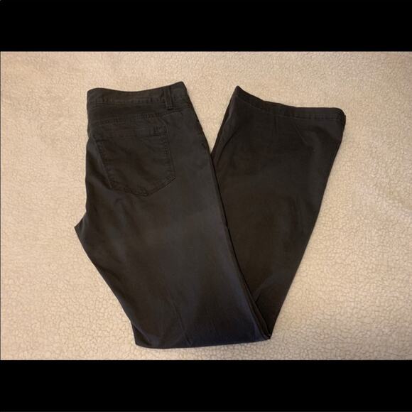 Loft Wide Leg 5 Pkt Dark Gray Pant Size 8 - Picture 1 of 8